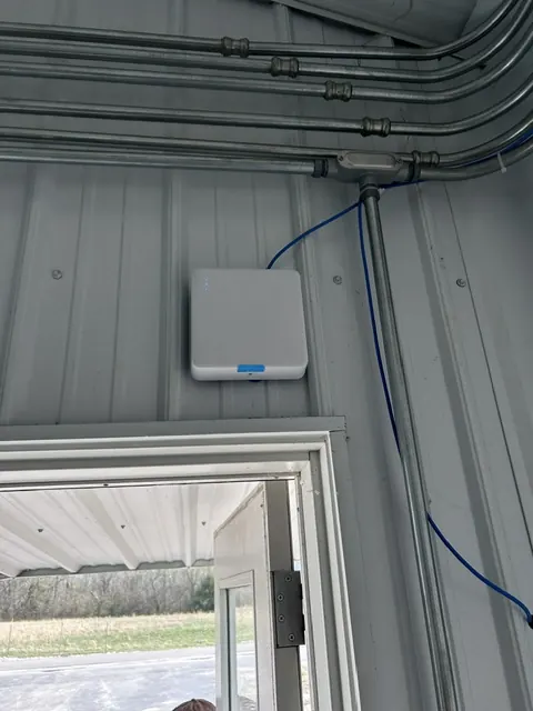 Commercial security installation job site